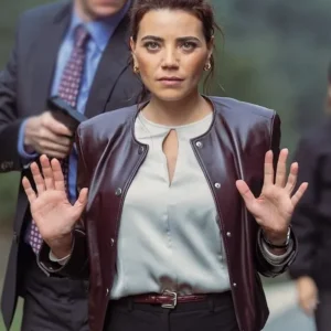 NCIS Tony and Ziva S01 Nassima Benchicou Leather Jacket Side