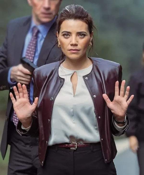 NCIS Tony and Ziva S01 Nassima Benchicou Leather Jacket Side