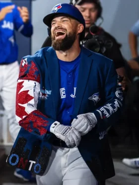 Nathan Lukes Toronto Blue Jays Blue Blazer Side