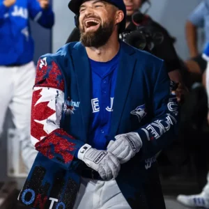 Nathan Lukes Toronto Blue Jays Blue Blazer Side