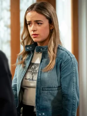 Neighbours Holly Hoyland Denim Jacket Side