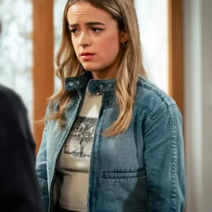 Neighbours Holly Hoyland Denim Jacket Side