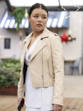 Neighbours Sadie Rodwell Leather Jacket Side