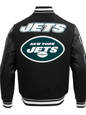 New York Jets Mashup Black Varsity Jacket For Sale
