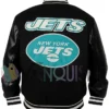 New York Jets Mashup Black Varsity Jacket back