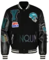 New York Jets Mashup Black Varsity Jacket front