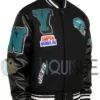 New York Jets Mashup Black Varsity Jacket right