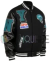 New York Jets Mashup Black Varsity Jacket right