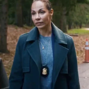 Nika and Madison Amanda Brugel Leather Coat Side