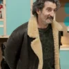 Old Dog New Tricks S01 Luis Zahera Shearling Leather Jacket Front