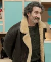 Old Dog New Tricks S01 Luis Zahera Shearling Leather Jacket Front