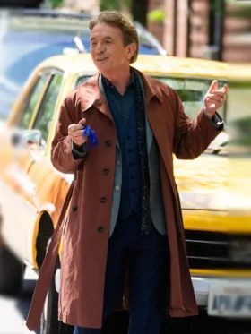 Only Murders in the Building S05 Martin Short Brown Coat Side
