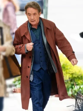 Only Murders in the Building S05 Martin Short Brown Coat Back