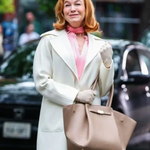 Only Murders in the Building S05 Renee Zellweger White Wool Coat Side