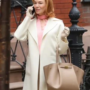 Only Murders in the Building S05 Renee Zellweger White Wool Coat