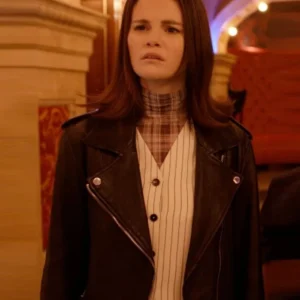 Only Murders in the Building S05 Selena Gomez Black Leather Jacket Side
