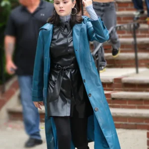 Only Murders in the Building S05 Selena Gomez Blue Coat Side