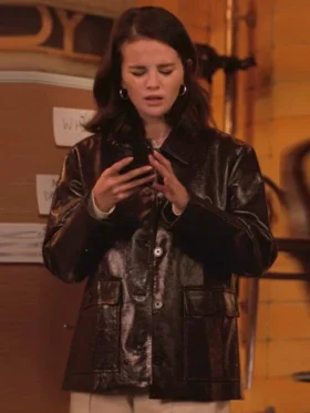Only Murders in the Building S05 Selena Gomez Brown Jacket Front
