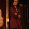 Only Murders in the Building S05 Selena Gomez Maroon Blazer Front