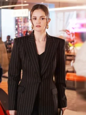 Only Murders in the Building S05 Selena Gomez Pinstripe Blazer Front