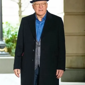 Only Murders in the Building S05 Steve Martin Black Coat Side