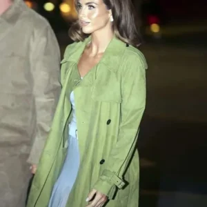 Paige Lorenze NYC Green Trench Coat Side