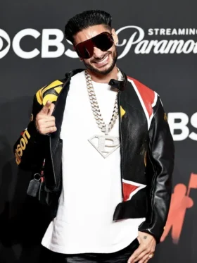 Pauly D MTV Music Awards Leather Jacket Side