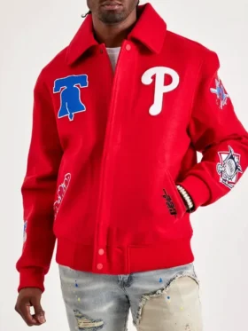 Philadelphia Phillies World Series Red Varsity Jacket Back