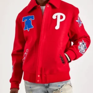 Philadelphia Phillies World Series Red Varsity Jacket Back
