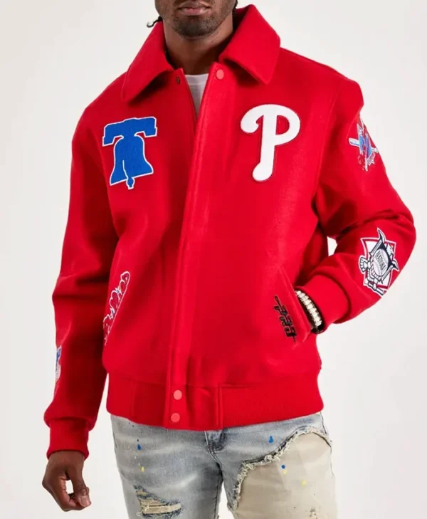 Philadelphia Phillies World Series Red Varsity Jacket Back