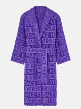 Purple Versace Logo Robe