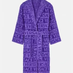 Purple Versace Logo Robe