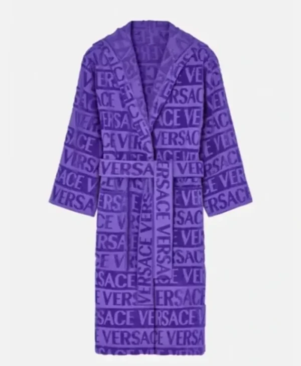 Purple Versace Logo Robe