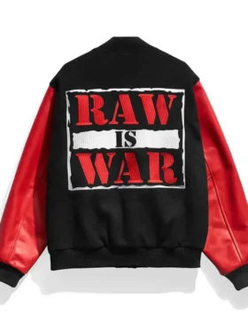 Raw is War Black and Red Jacket Back
