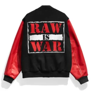 Raw is War Black and Red Jacket Back