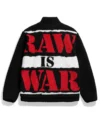 Raw is War Black and Red Jacket Style 02 Back