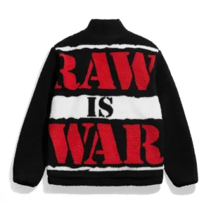 Raw is War Black and Red Jacket Style 02 Back