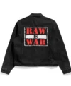 Raw is War Black and Red Jacket Style 03 Back