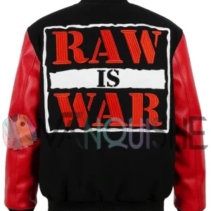 Raw is War Black and Red Jacket back