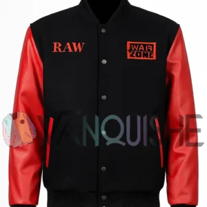 Raw is War Black and Red Jacket front