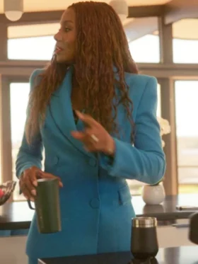 Reasonable Doubt S03 Emayatzy Corinealdi Blue Wool Blazer