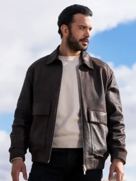 Reminder S01 Baris Arduç Brown Leather Jacket Side