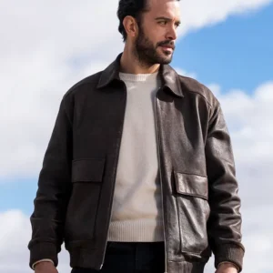 Reminder S01 Baris Arduç Brown Leather Jacket Side