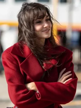 Reminder S01 Hande Erçel Red Wool Coat