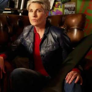 Riot Women S01 Tamsin Greig Leather Jacket Side