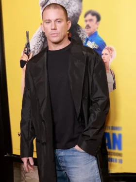 Roofman Channing Tatum Black Coat Front