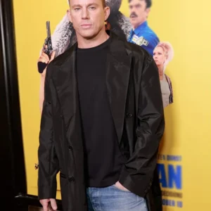 Roofman Channing Tatum Black Coat Front