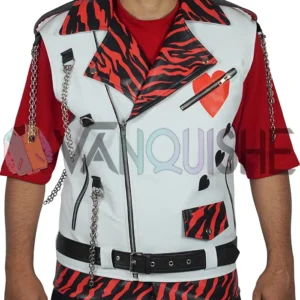 Shawn Michaels WWE White Leather Vest front