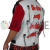 Shawn Michaels WWE White Leather Vest left back