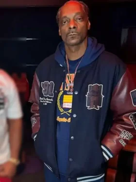 Snoop Dogg Joy Black and Brown Varsity Jacket